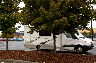 Small RV at Walmart for Fall Colors