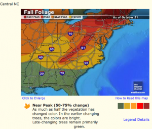 The Weather Channel's Fall Foliage Map