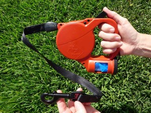 Large Red Retractable Dog Leash